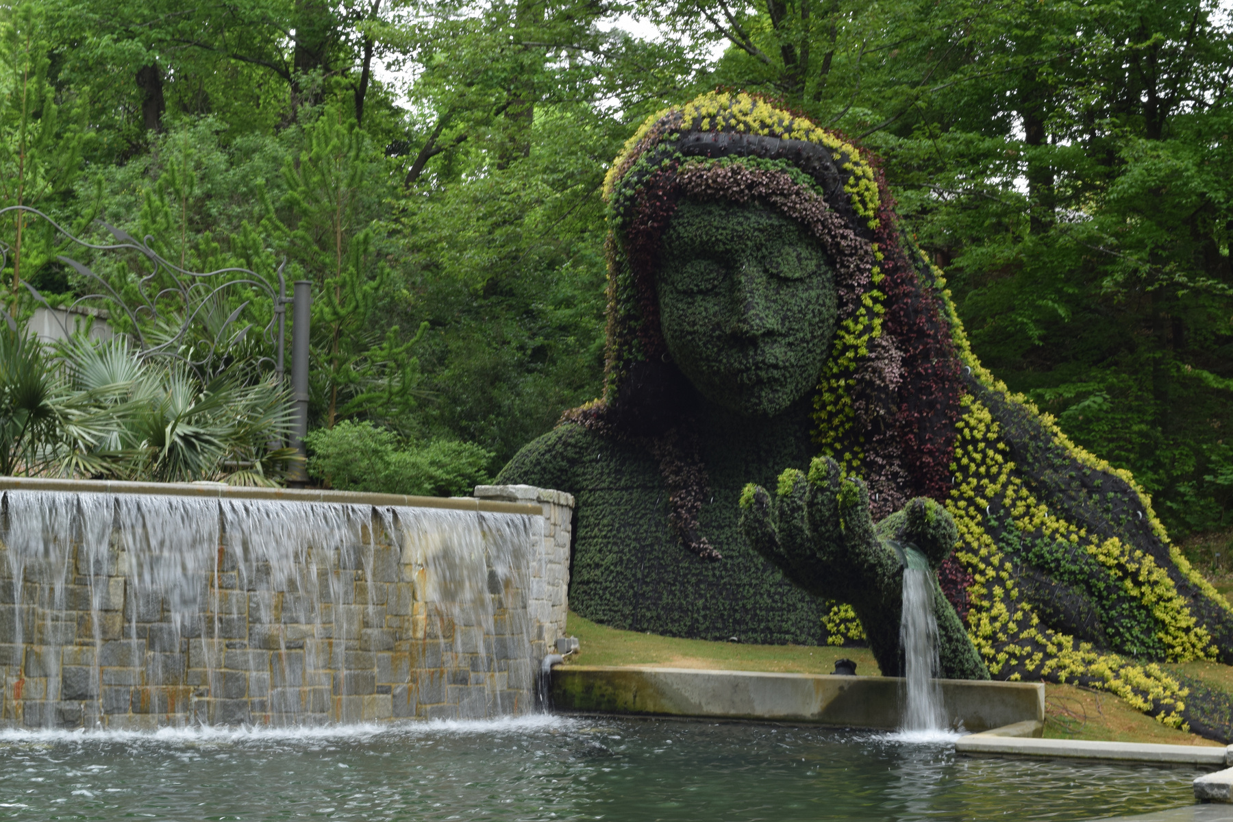 Earth Goddess Flowers Monument At Atlanta Botanical Garden